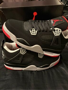 Nike Black and Red Retro Basketball Sneakers